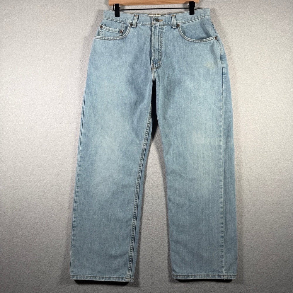 Levis 569 Loose Straight Jeans Mens 33x30 Light Wash Blue Denim 005690602
